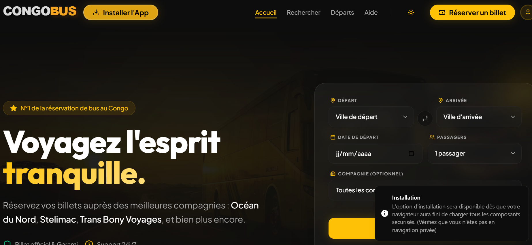 Congo Bus Application Transport Congo Brazzaville