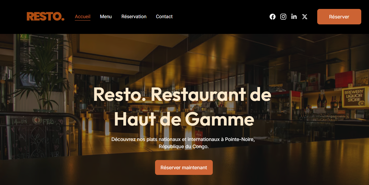 Restogestion Restaurant Congo Plateforme